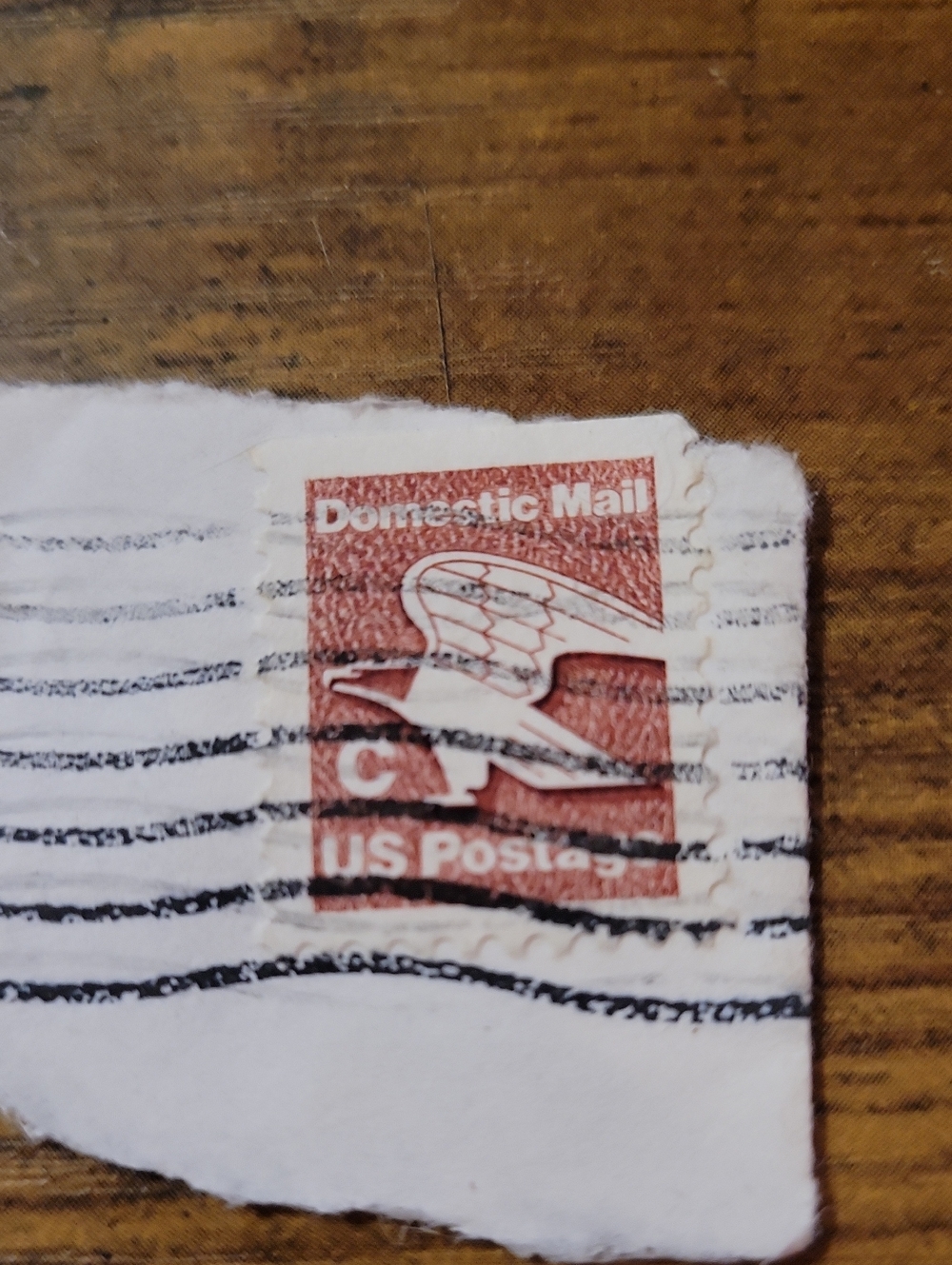 US Postal Domestic Mail Red Stamp Art Print